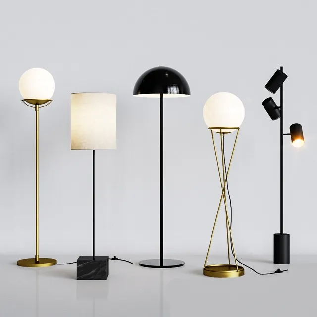 lighting - CB2 - 5 floor lamps set 2 3D Model