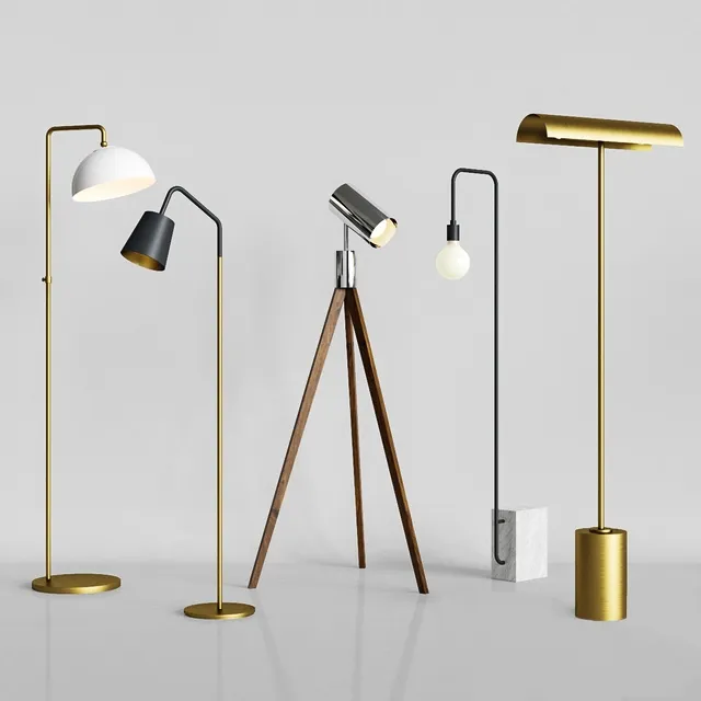 lighting - CB2 - 5 floor lamps set 3 3D Model