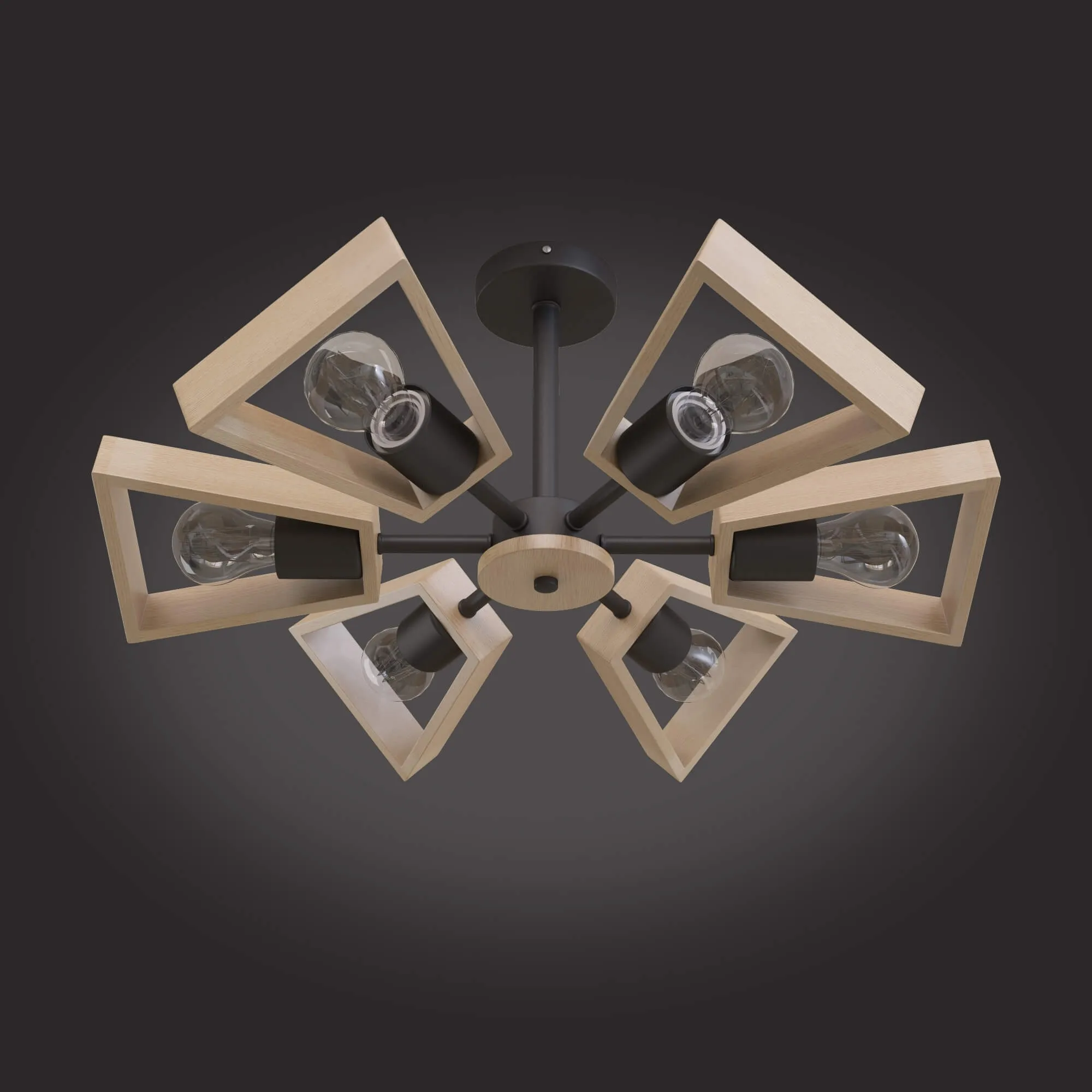 lighting - Ceiling chandelier in the loft style Eurosvet 700566 Klark 3D Model
