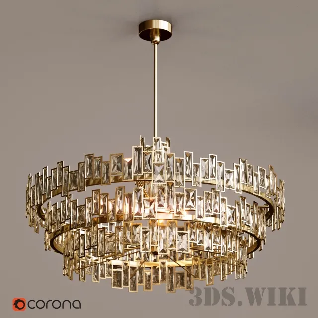 lighting - Ceiling chandelier Luna Luce Bella G 3D Model