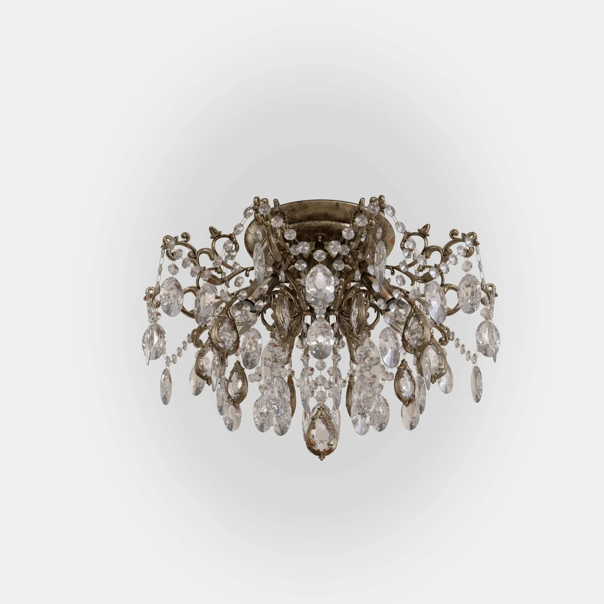lighting - Ceiling chandelier with crystal Bogate and  2715 Strotskis 3D Model