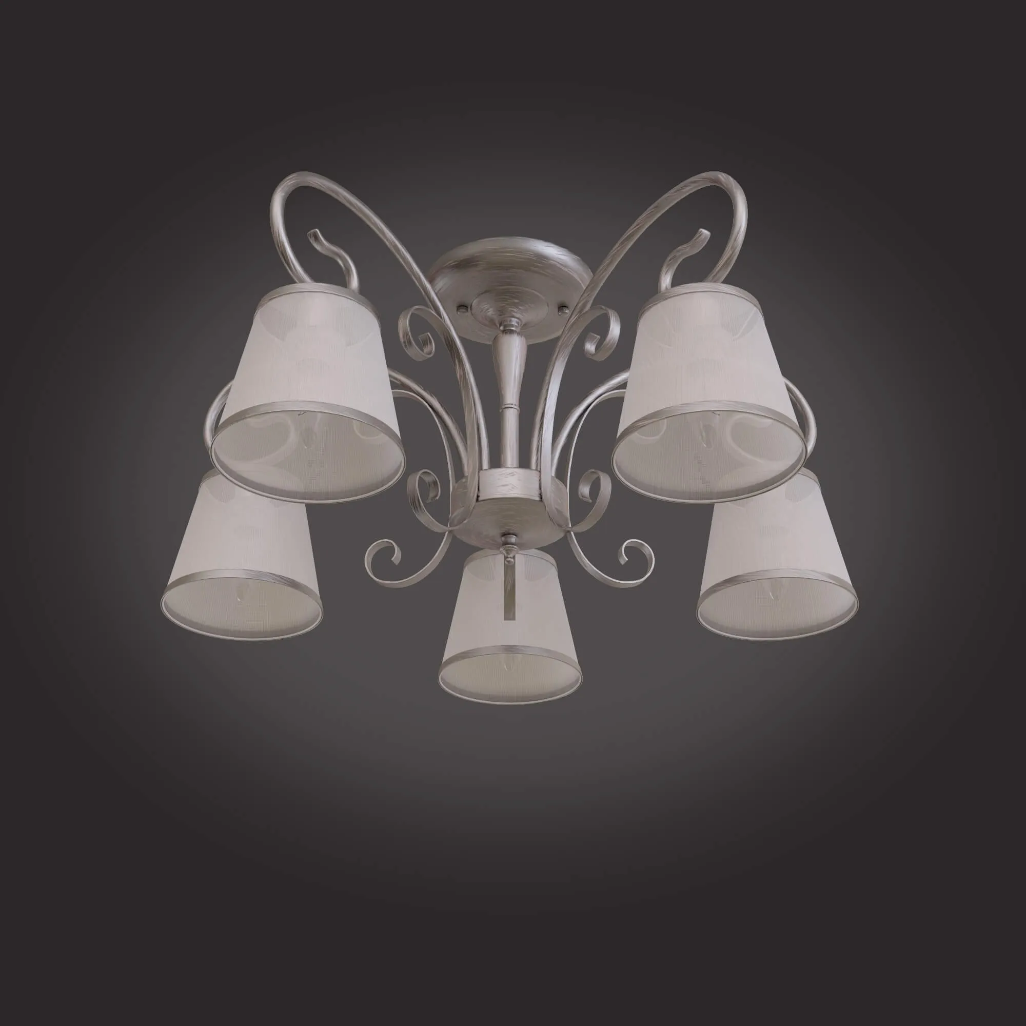 lighting - Ceiling chandelier with lampshades Eurosvet 600655 Liona 3D Model