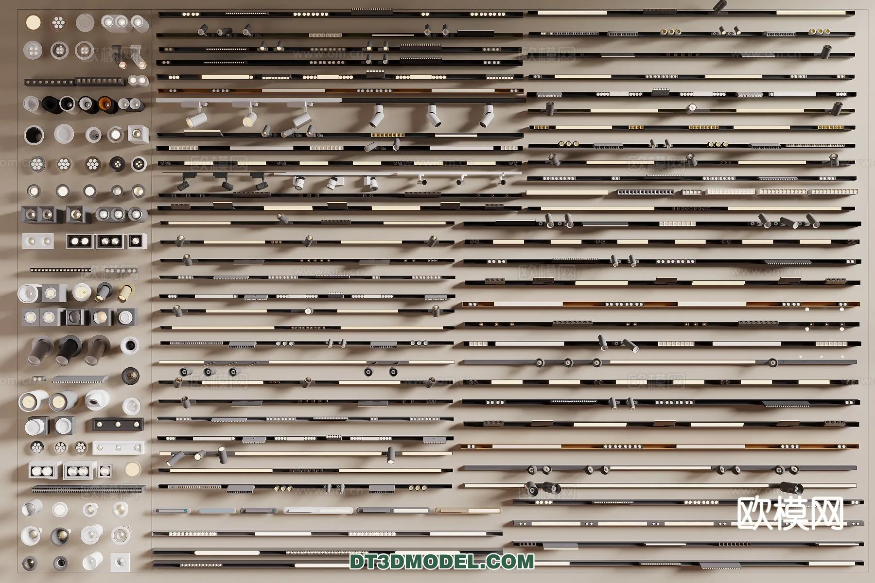 LIGHTING - CEILING LIGHT - 3D Model For Interior Design - 1192