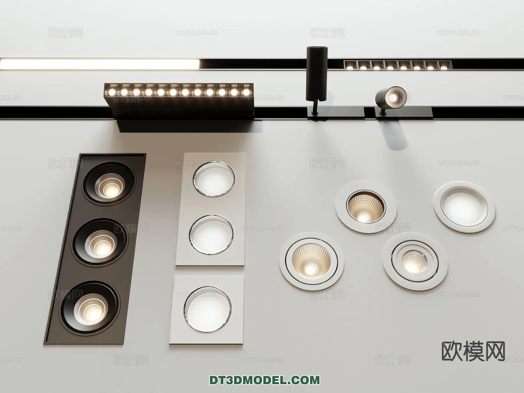 LIGHTING - CEILING LIGHT - 3D Model For Interior Design - 1195