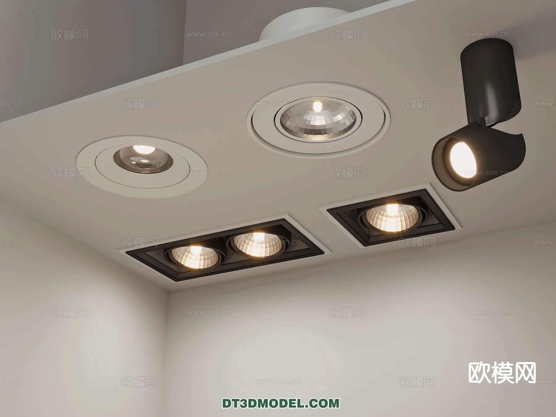 LIGHTING - CEILING LIGHT - 3D Model For Interior Design - 1199