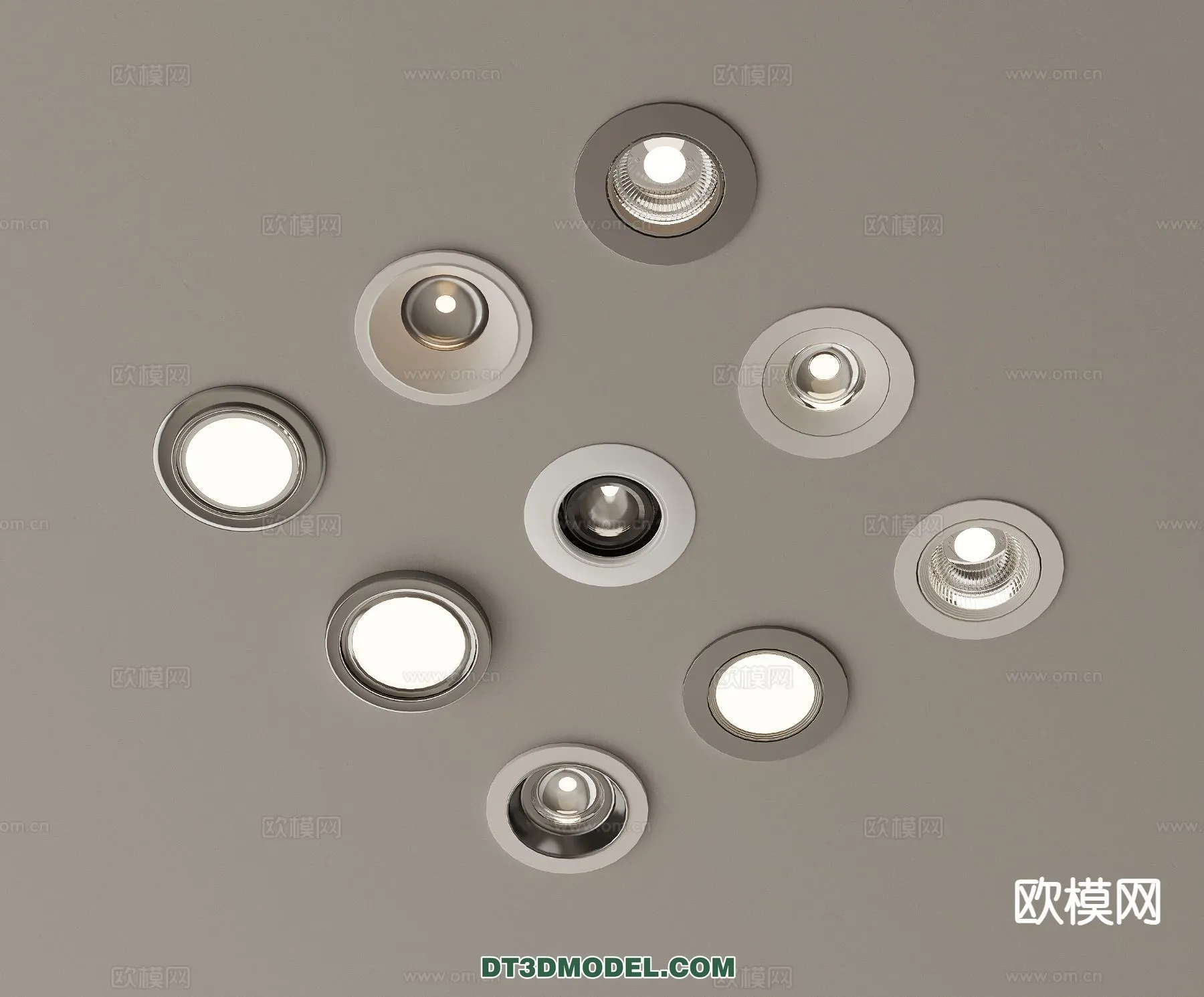 LIGHTING - CEILING LIGHT - 3D Model For Interior Design - 1211