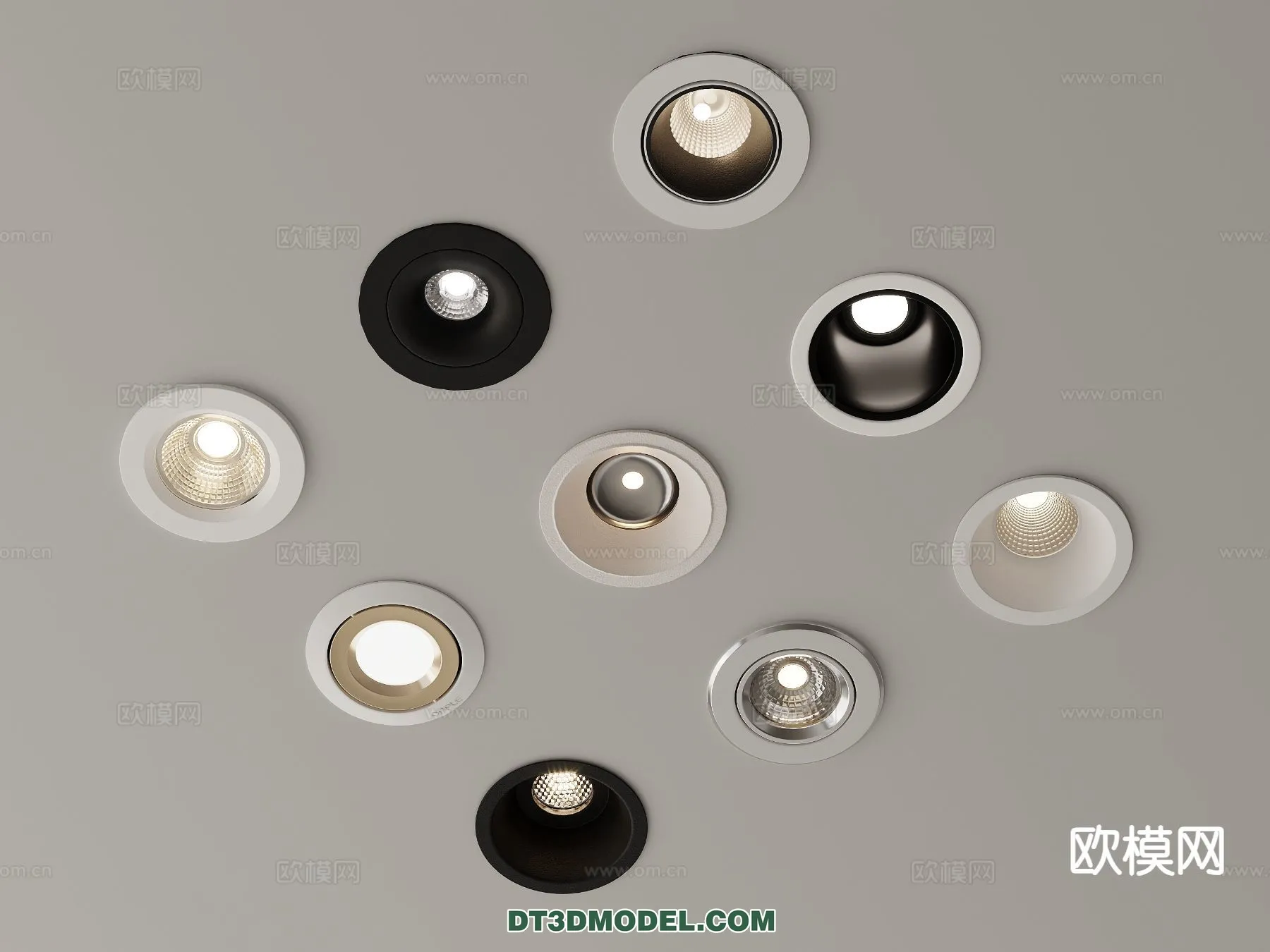 LIGHTING - CEILING LIGHT - 3D Model For Interior Design - 1212