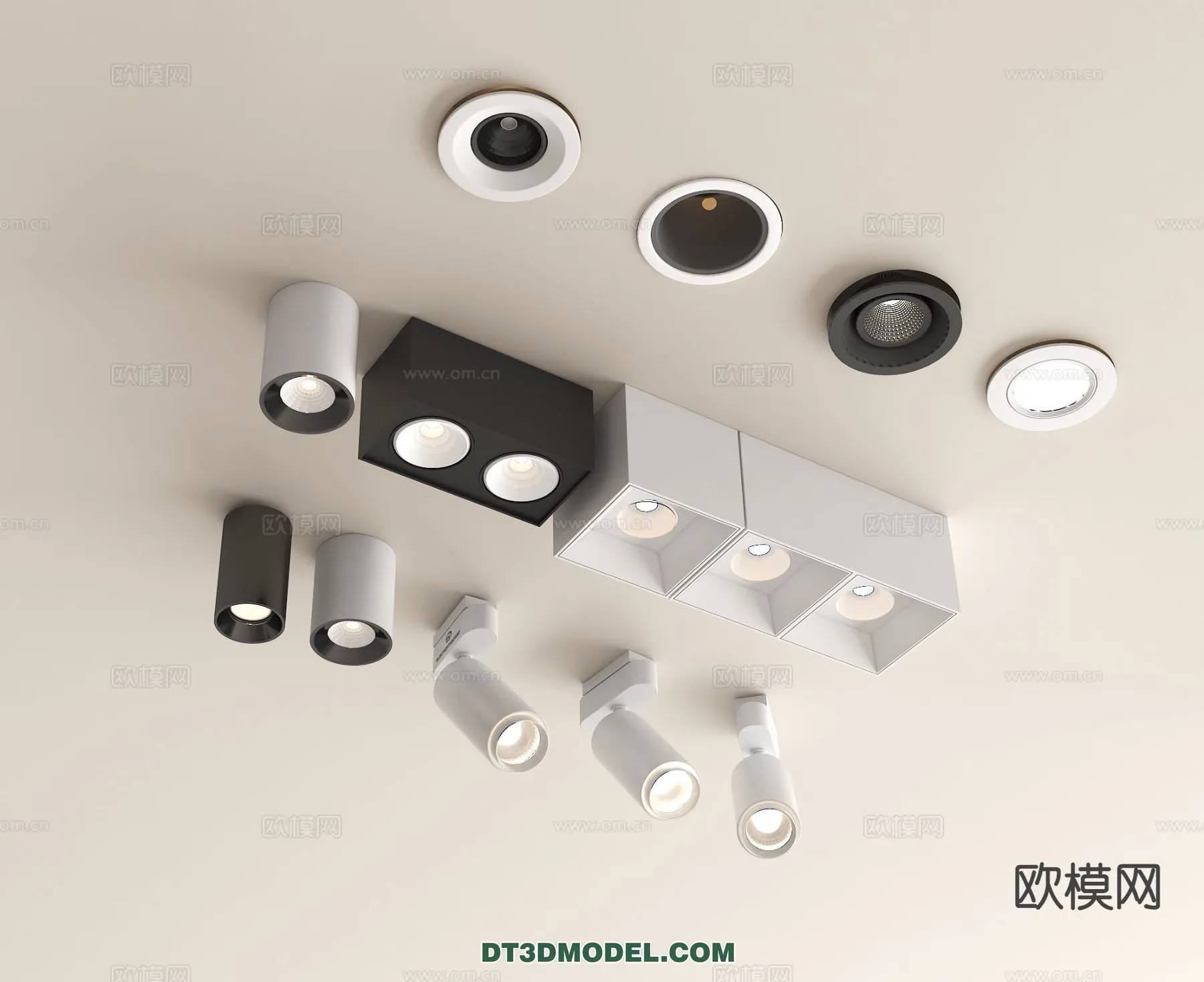 LIGHTING - CEILING LIGHT - 3D Model For Interior Design - 1218
