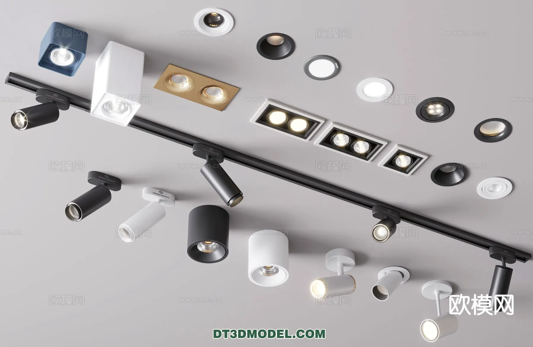 LIGHTING - CEILING LIGHT - 3D Model For Interior Design - 1219
