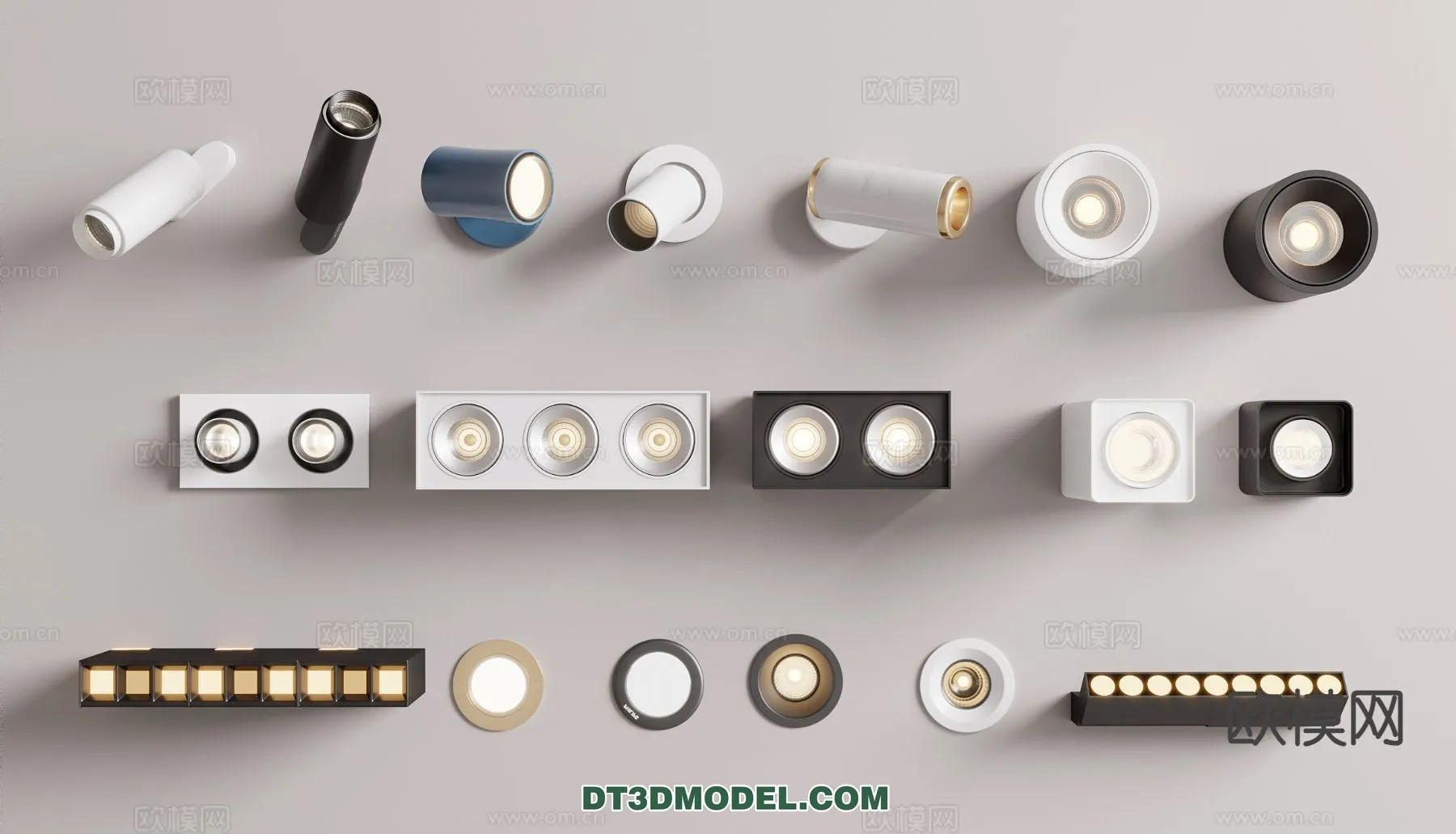 LIGHTING - CEILING LIGHT - 3D Model For Interior Design - 1220