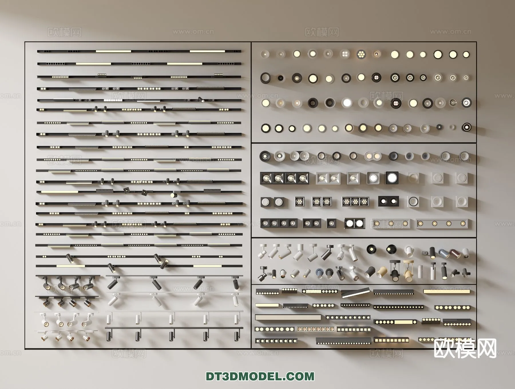 LIGHTING - CEILING LIGHT - 3D Model For Interior Design - 1245