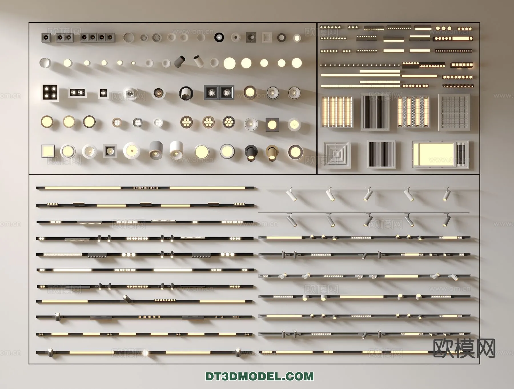 LIGHTING - CEILING LIGHT - 3D Model For Interior Design - 1246