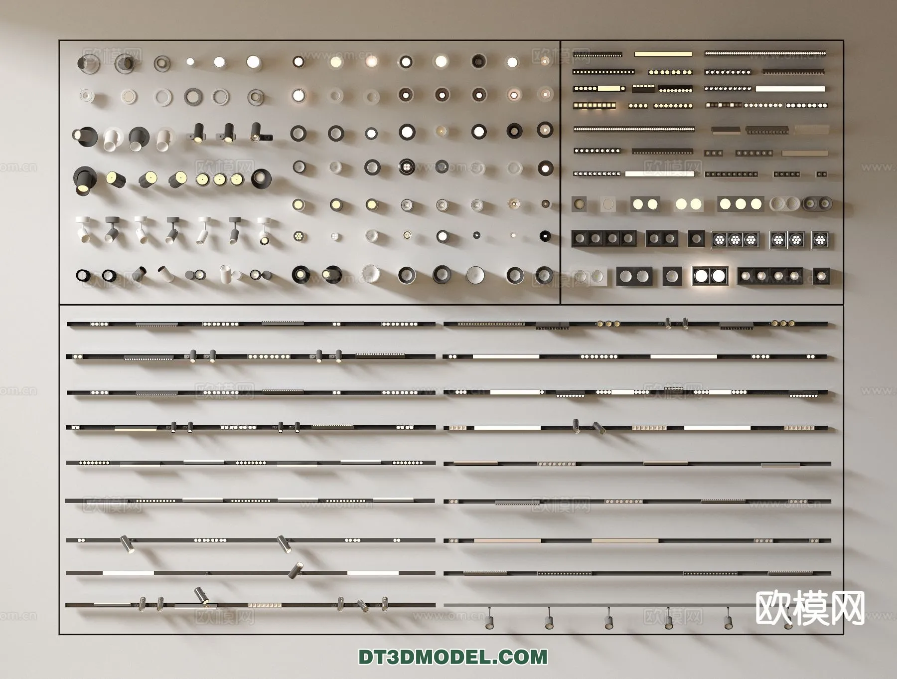 LIGHTING - CEILING LIGHT - 3D Model For Interior Design - 1247