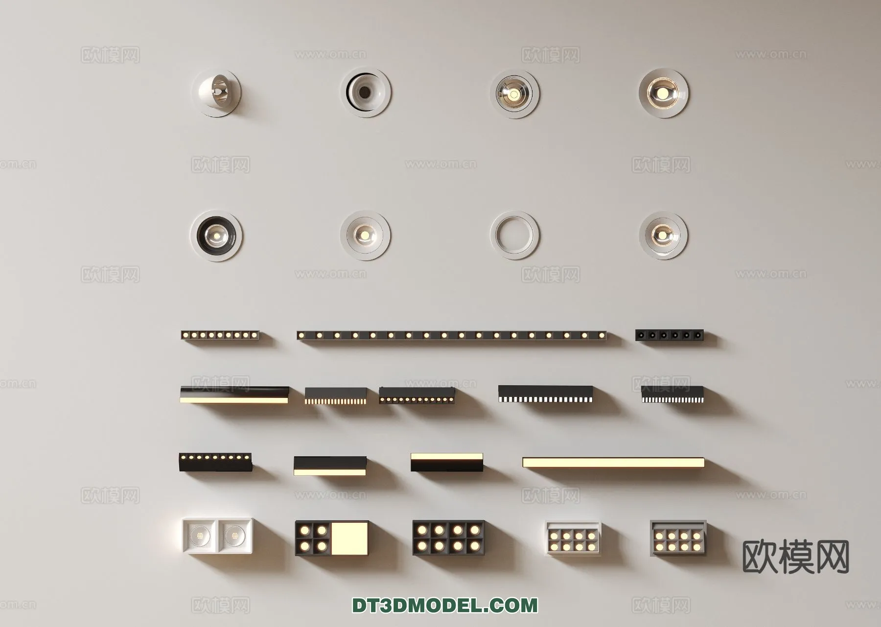 LIGHTING - CEILING LIGHT - 3D Model For Interior Design - 1251