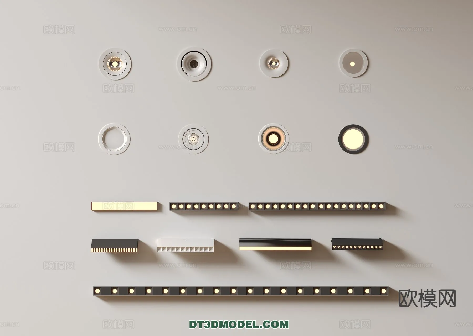 LIGHTING - CEILING LIGHT - 3D Model For Interior Design - 1252