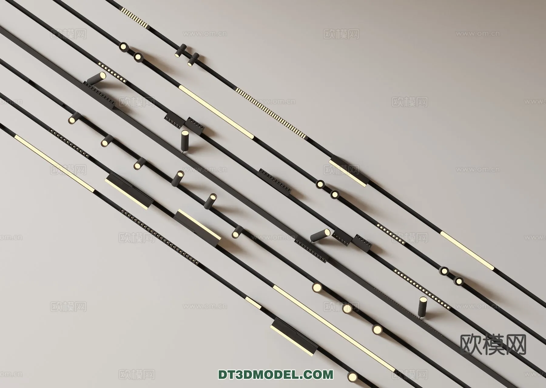 LIGHTING - CEILING LIGHT - 3D Model For Interior Design - 1253