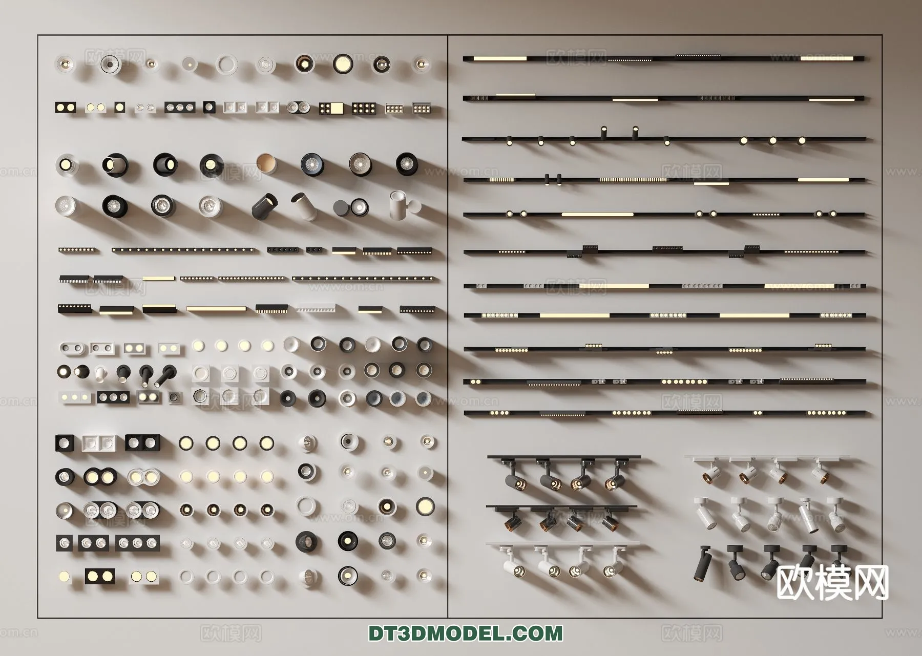 LIGHTING - CEILING LIGHT - 3D Model For Interior Design - 1256