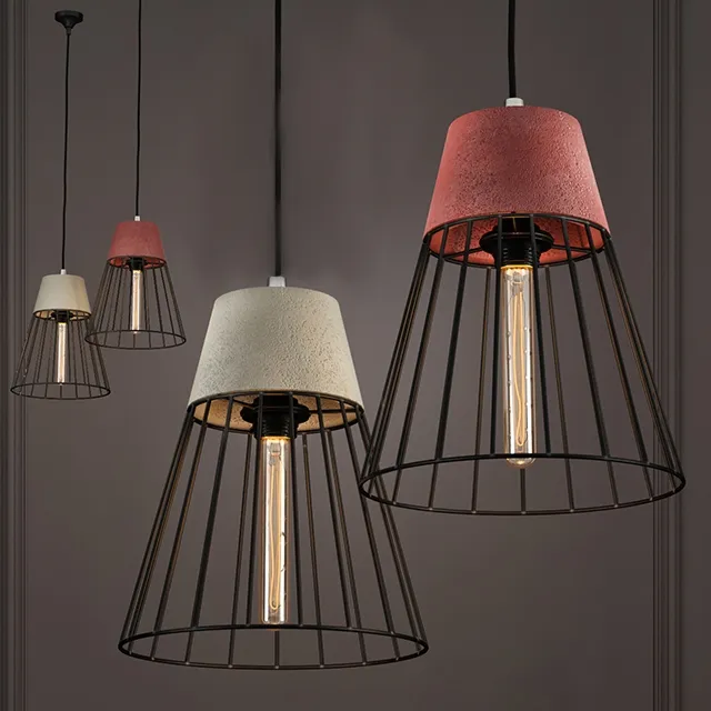 lighting - Cement Drop light Pendant Light cone 3D Model