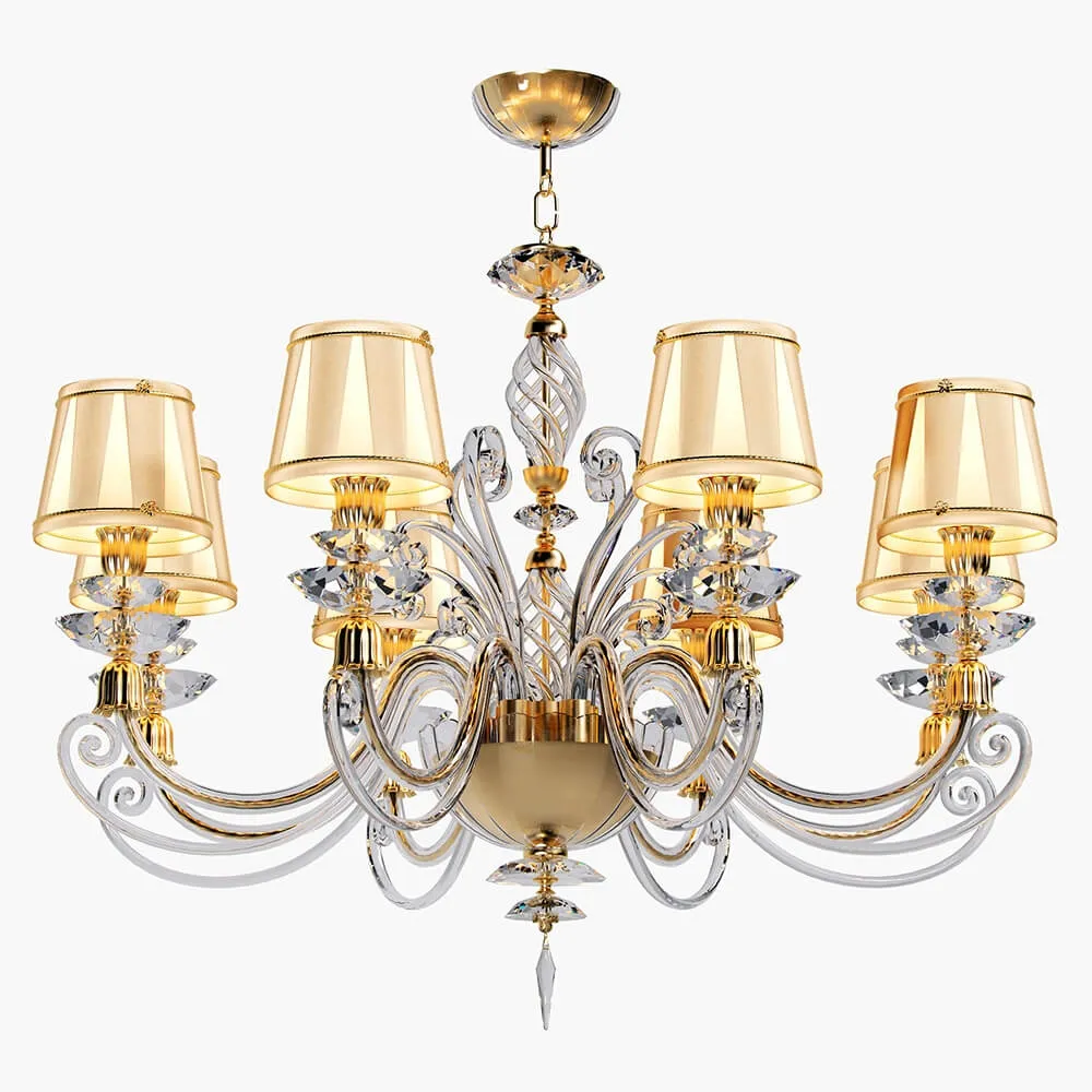 lighting - Chandelier Alicante  Satin shade L8 3D Model