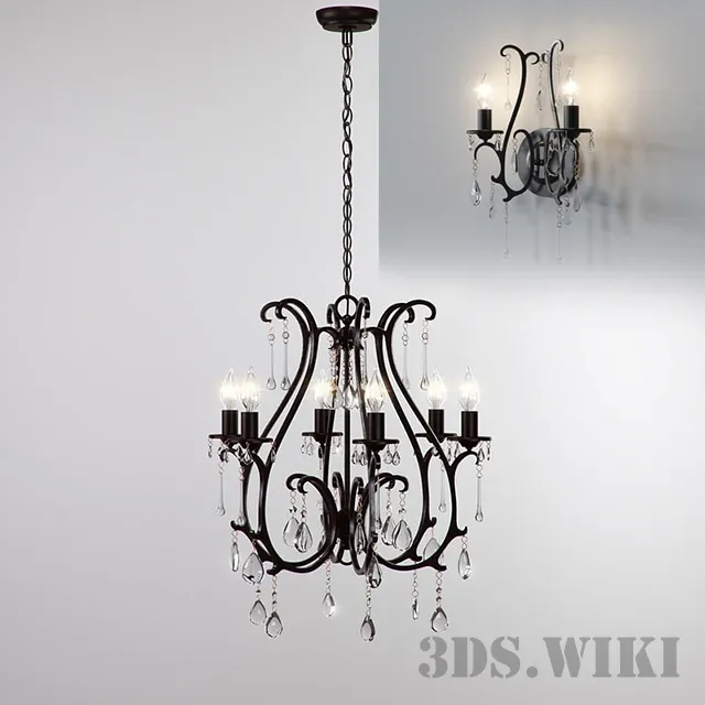 lighting - Chandelier and sconces Celeste 3D Model