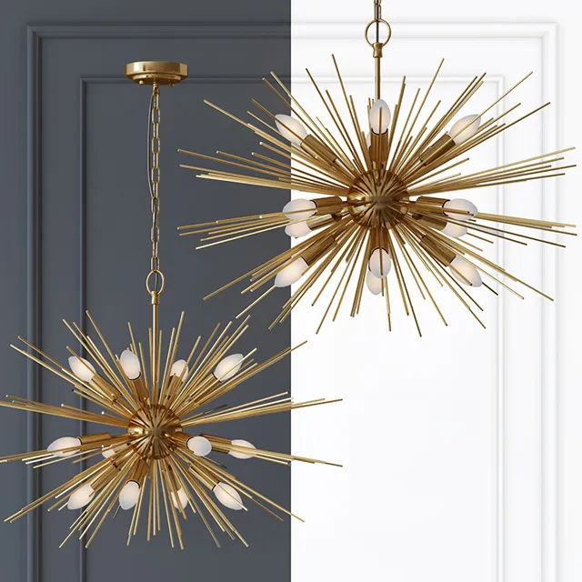 lighting - Chandelier Astra Sputnik Brass 60 3D Model