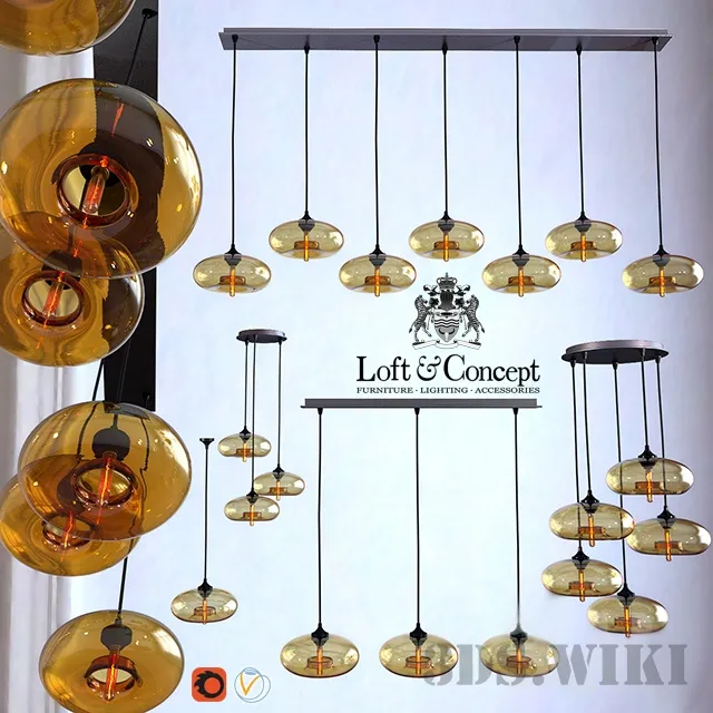 lighting - Chandelier Aurora 3D Model