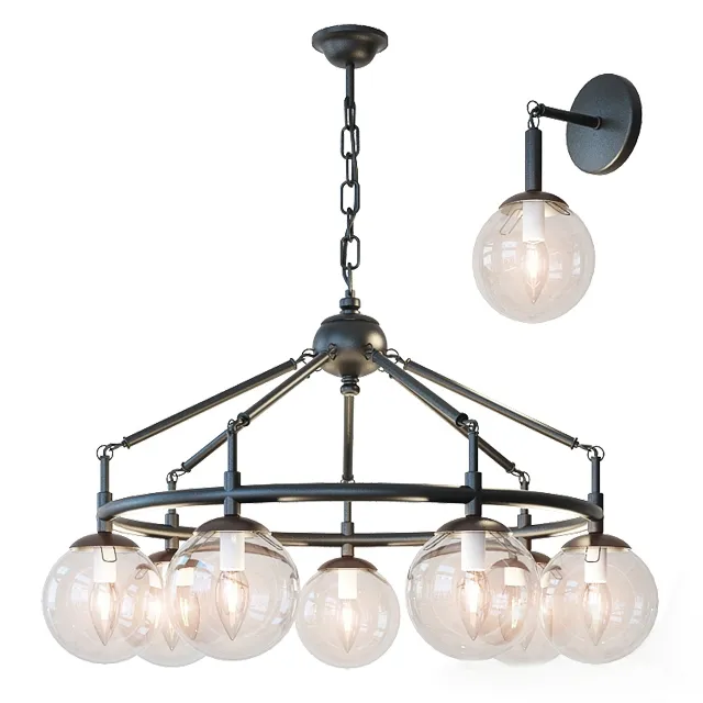 lighting - Chandelier Aurora Loft 10 3D Model