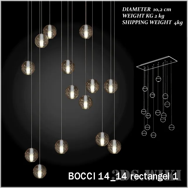 lighting - Chandelier Bocci 14/14 3D Model