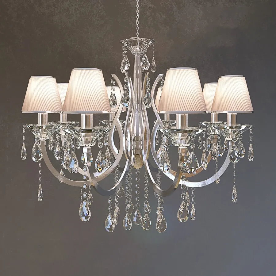 lighting - Chandelier Colosseo 80314-8W Clementina Chrome 3D Model