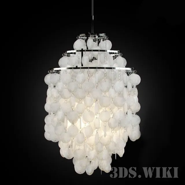 lighting - Chandelier Fun 1DM by Fun 1DM by Verner Panton 3D Model