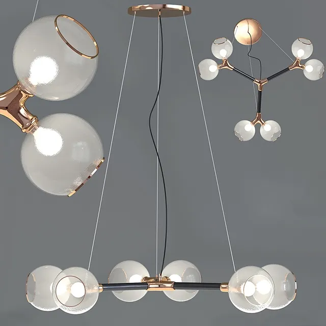 lighting - Chandelier Horus Suspension light 6 3D Model