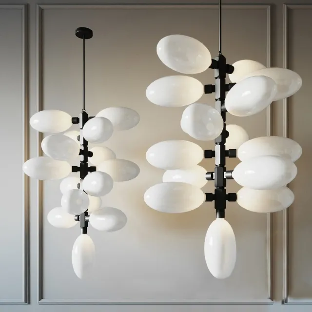 lighting - Chandelier Kingdom Column 15 designed  by Lindsey Adelman 2 3D Model