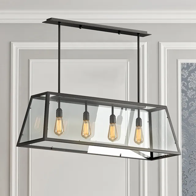 lighting - Chandelier Loft Industrial Filament 3D Model