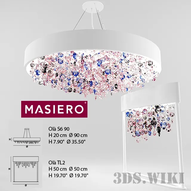 lighting - Chandelier Masiero 3D Model