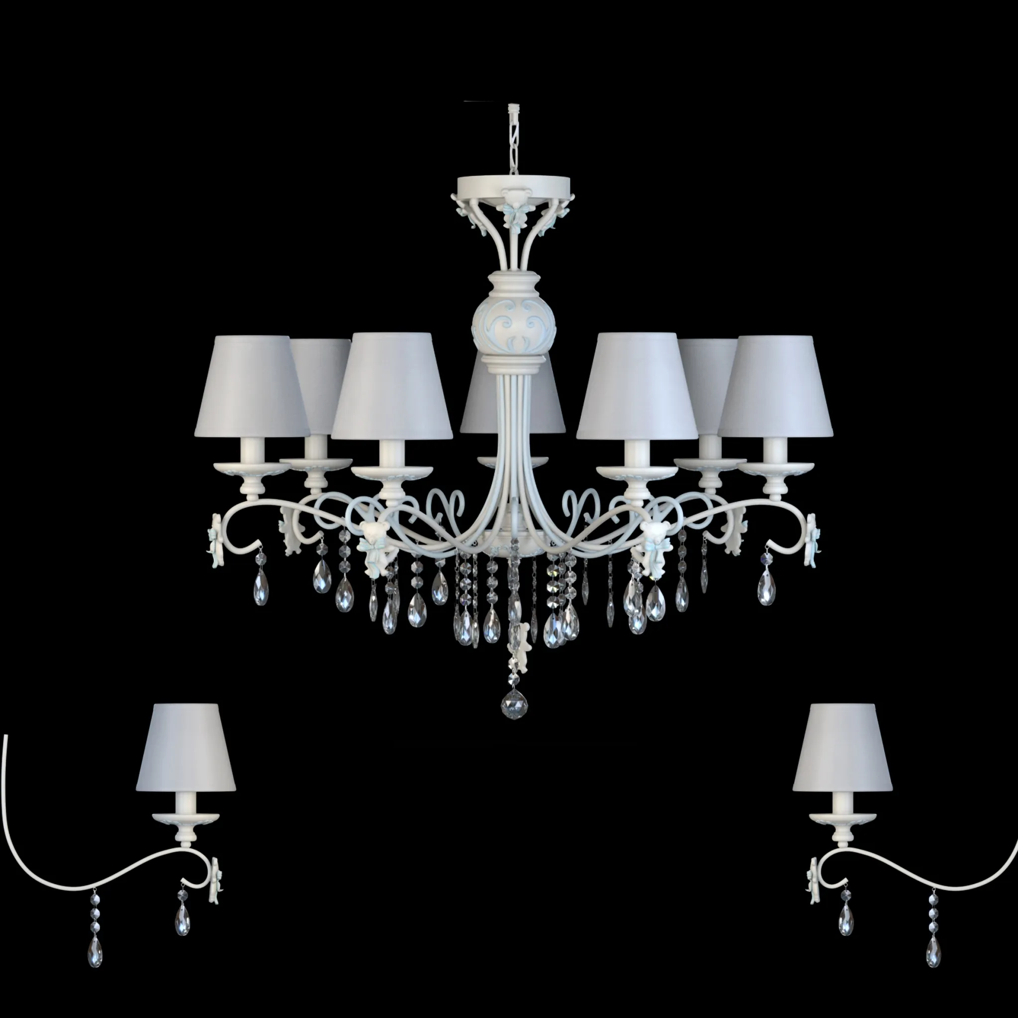 lighting - Chandelier Maytoni ARM 033-07-BL 3D Model