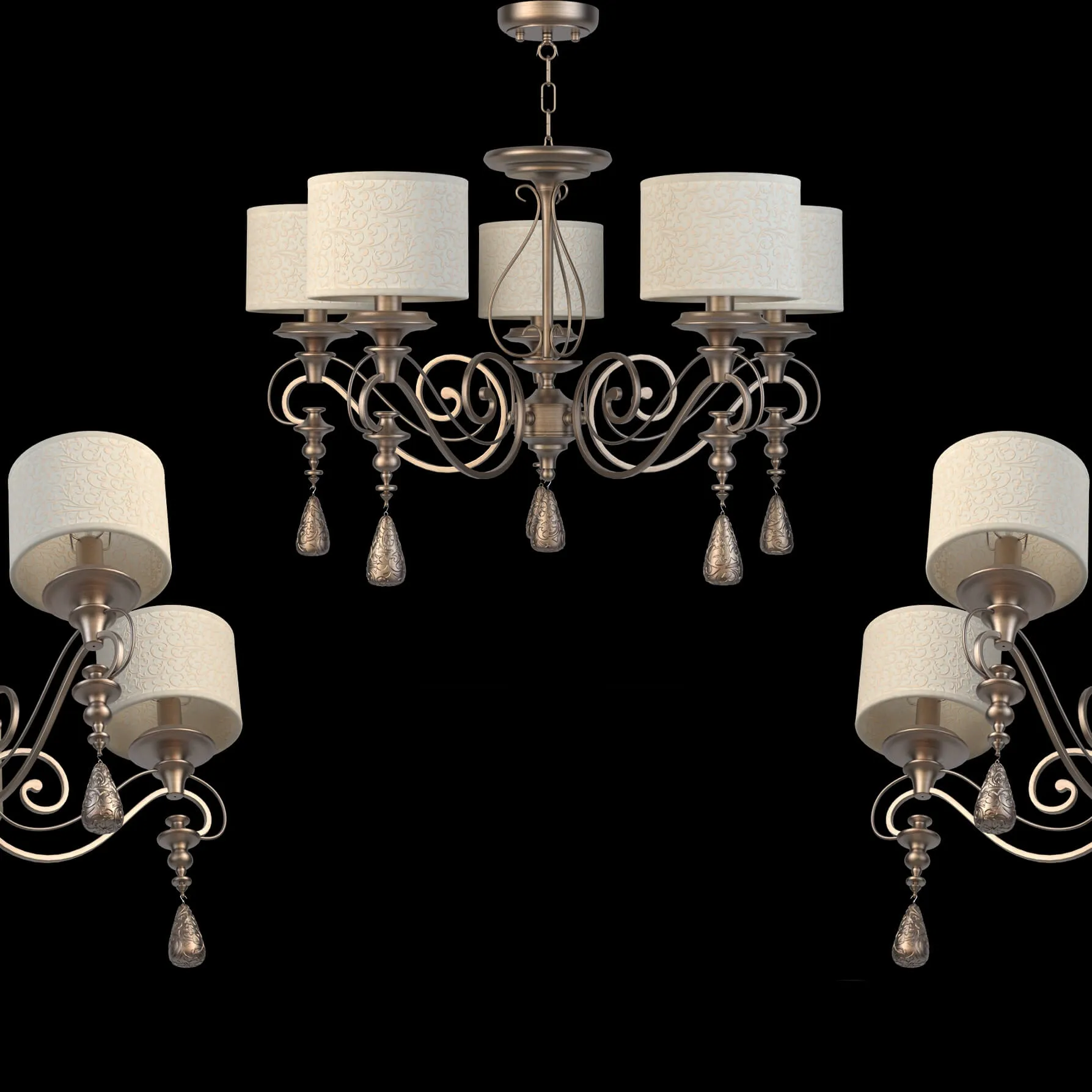 lighting - Chandelier Maytoni ARM 044-05-G 3D Model