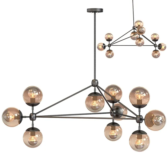 lighting - Chandelier Modo10 globes 3D Model