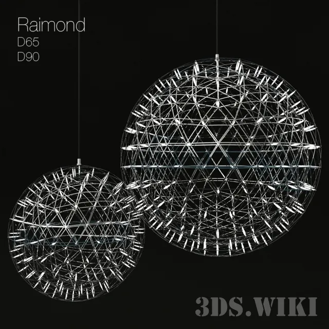 lighting - Chandelier Moooi Raimond Lamp Raimond D90 and D65 3D Model