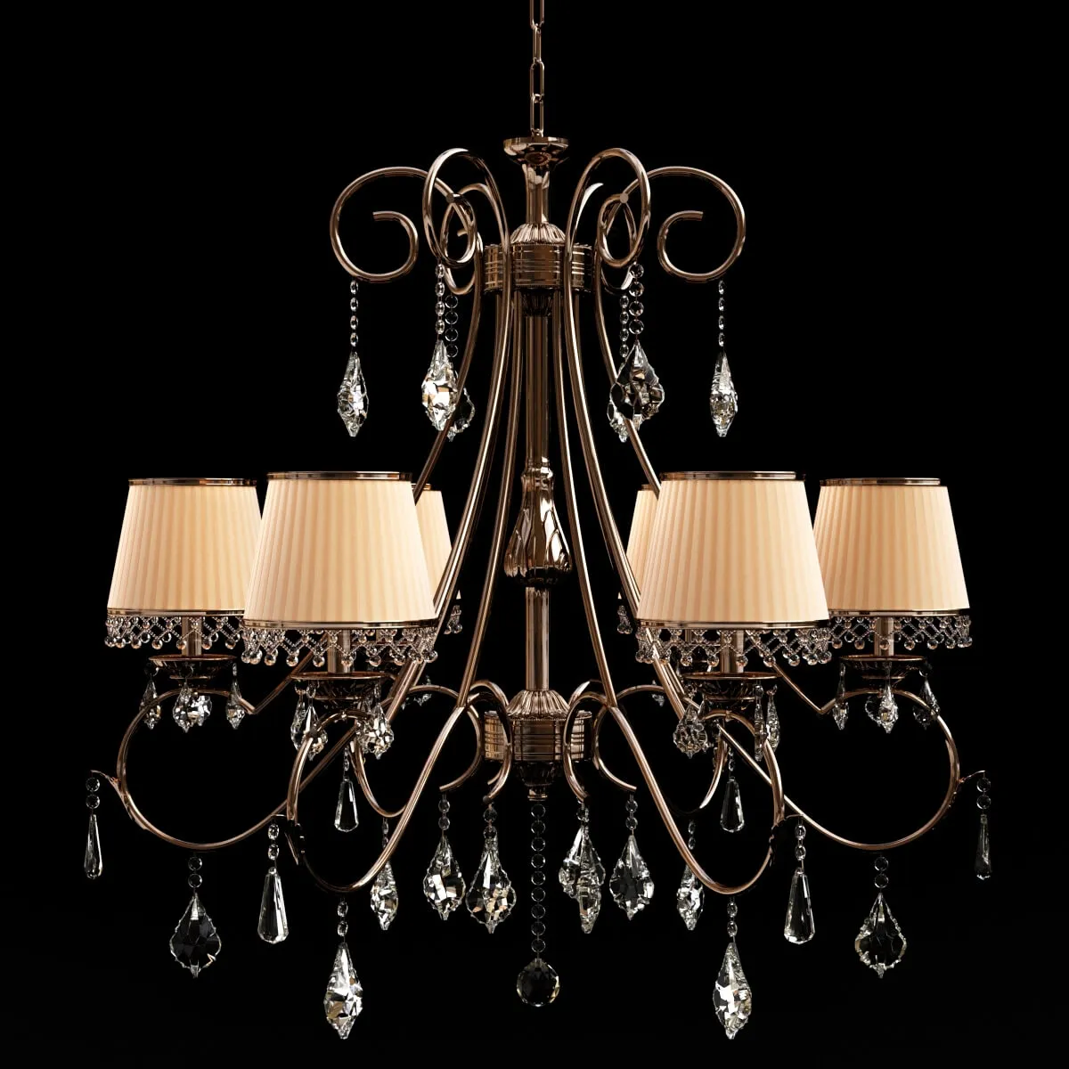 lighting - Chandelier Neobronce by Tomas and  Saez 2110 3D Model