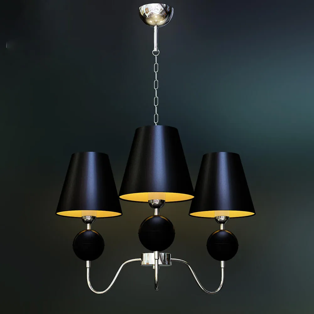 lighting - Chandelier Nowodvorski 4513 Nathalie Black 3D Model