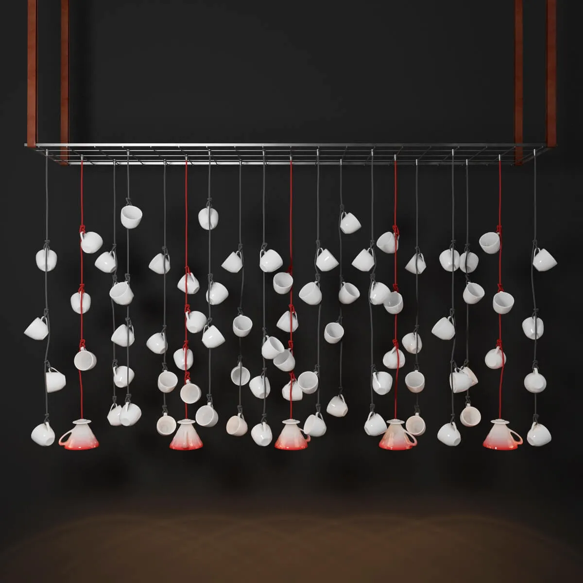 lighting - Chandelier of the cups 3D Model