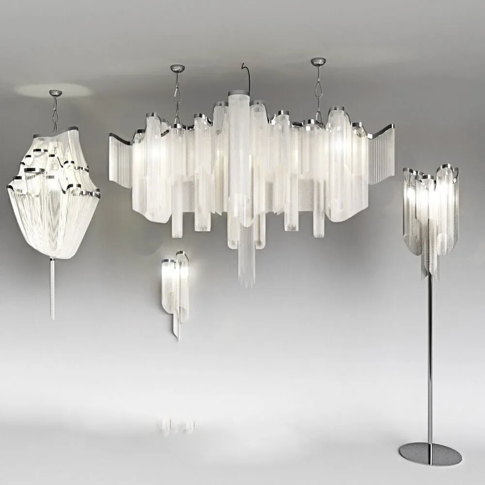 lighting - Chandelier pendant lamp sconce and floor lamp Atlantis by Terzani 3D Model