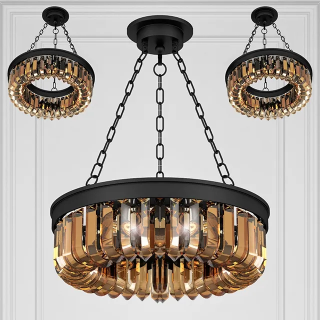 lighting - Chandelier Retro Frozen Glass  6 3D Model
