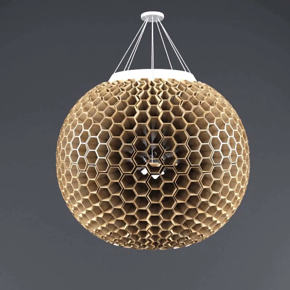 lighting - Chandelier - round bee's nest 3D Model
