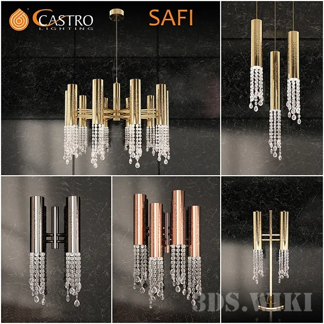 lighting - Chandelier sconce and floor lamp Castro lighting SAFI 3D Model