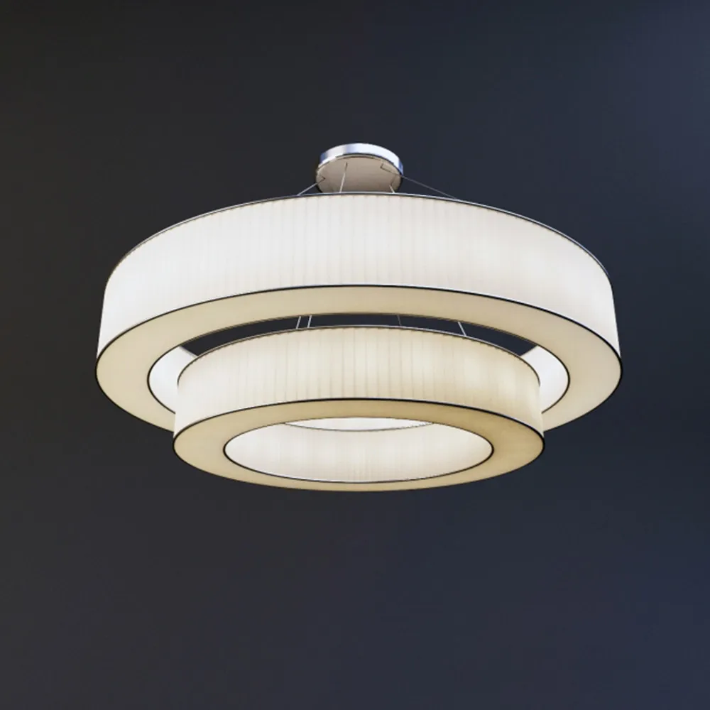 lighting - Chandelier with Two Rings/circle 3D Model
