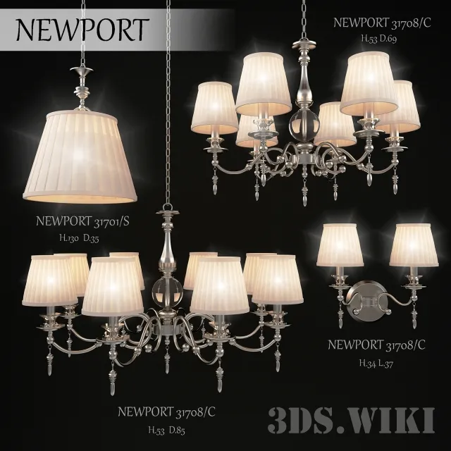 lighting - Chandeliers Newport 3D Model
