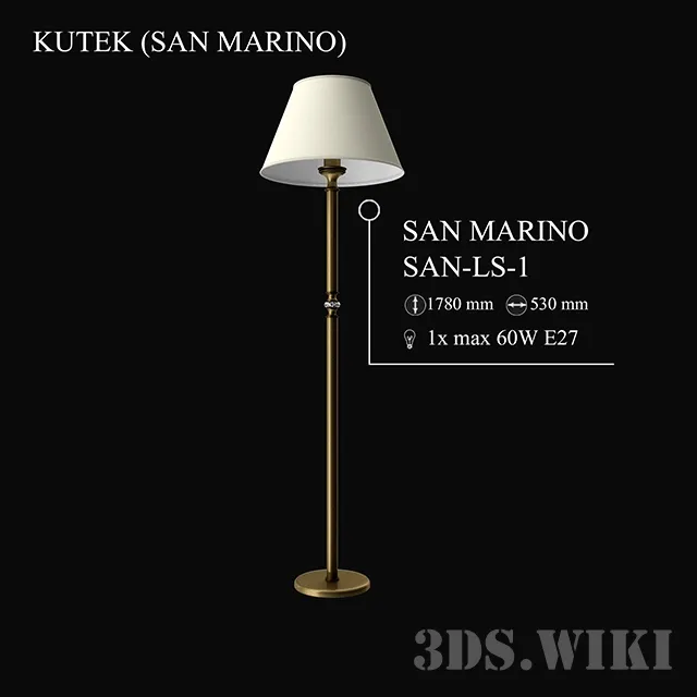 lighting - Classic floor lamp Kutek San Marino SAN-LS-1 3D Model