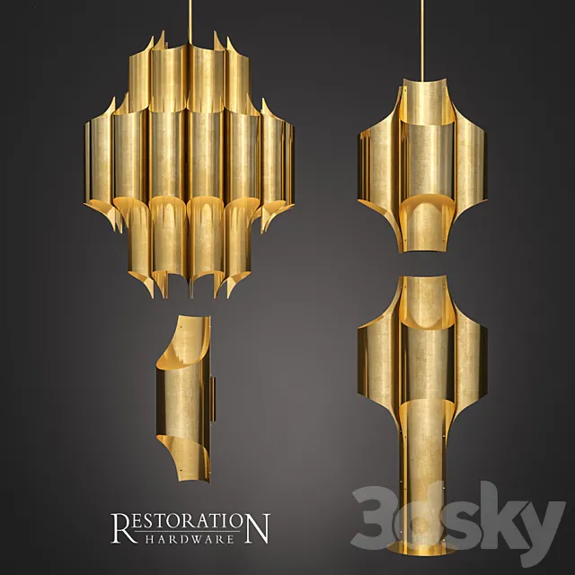 Lighting Collection Cathedral brass Restoration Hardware 3D Model