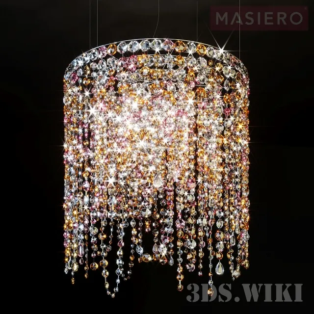 lighting - Crystal chandelier Masiero 3D Model